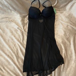 Black Honeydew Push-Up Chemise